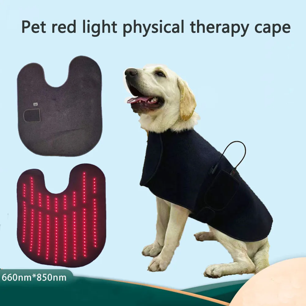 

Pet Portable Physical Therapy Cloak Cats Dogs Chest And Abdomen Red Light Heat Relief Cloak Post-Op Recovery Physical Therapy