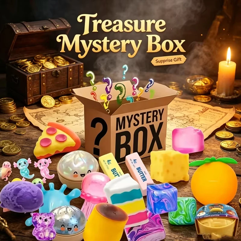 NeDoh Mystery Surprise Box - Slow Rise Squishy Toys, Ice Cream & Cake Shaped Squeeze Toys, Anti-Stress Sensory Toys For ADHD  .