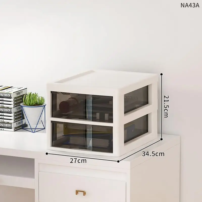 Multi-tiered Plastic Under Desk Rack, Office Storage Organizer Trolley, Makeup Cabinet Drawer, File Box Shelf for Home Work Plus