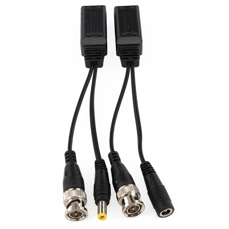 Imagem -02 - Balun de Vídeo Passivo com Áudio Bnc para Rj45 Coaxial por Utp Cctv Cvi Tvi Câmera Ahd 8mp Par hd