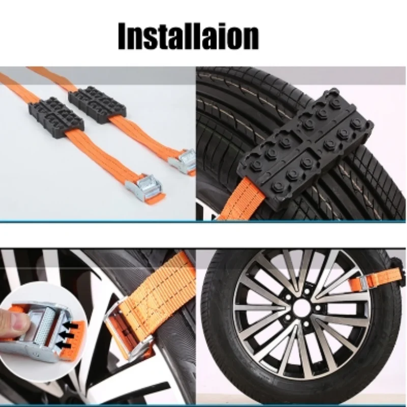 Pneu Correntes de Neve, Rubble Straps, Lama, Areia, Problemas, Emergency Traction Rescue Tool,Car Rescue Tools Acessórios, Universal