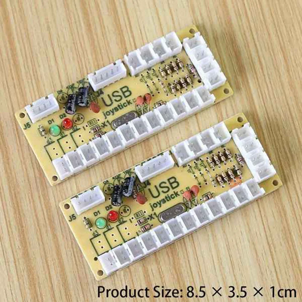 Compatible 2X Zero Delay DIY Kit USB Encoder PC to Joystick for 5pin Joystick & 2.8mm Button