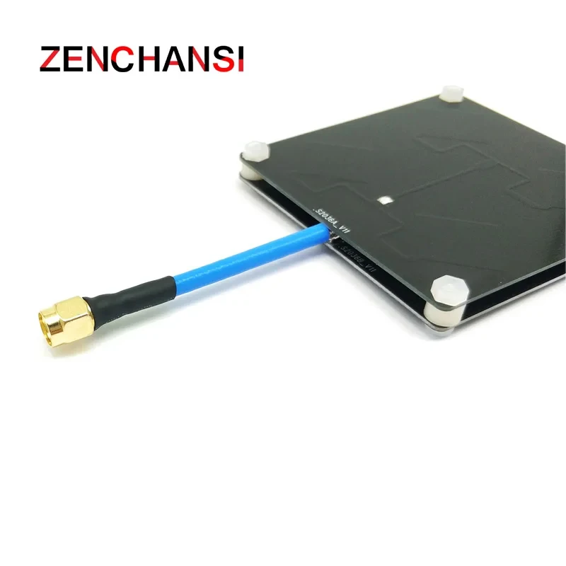 

ZENCHANSI 5.8GHz FPV 14dBi High Gain RX Panel Antenna RP-SMA 70*74*6mm for FPV Transmitter Receiver FPV Monitor