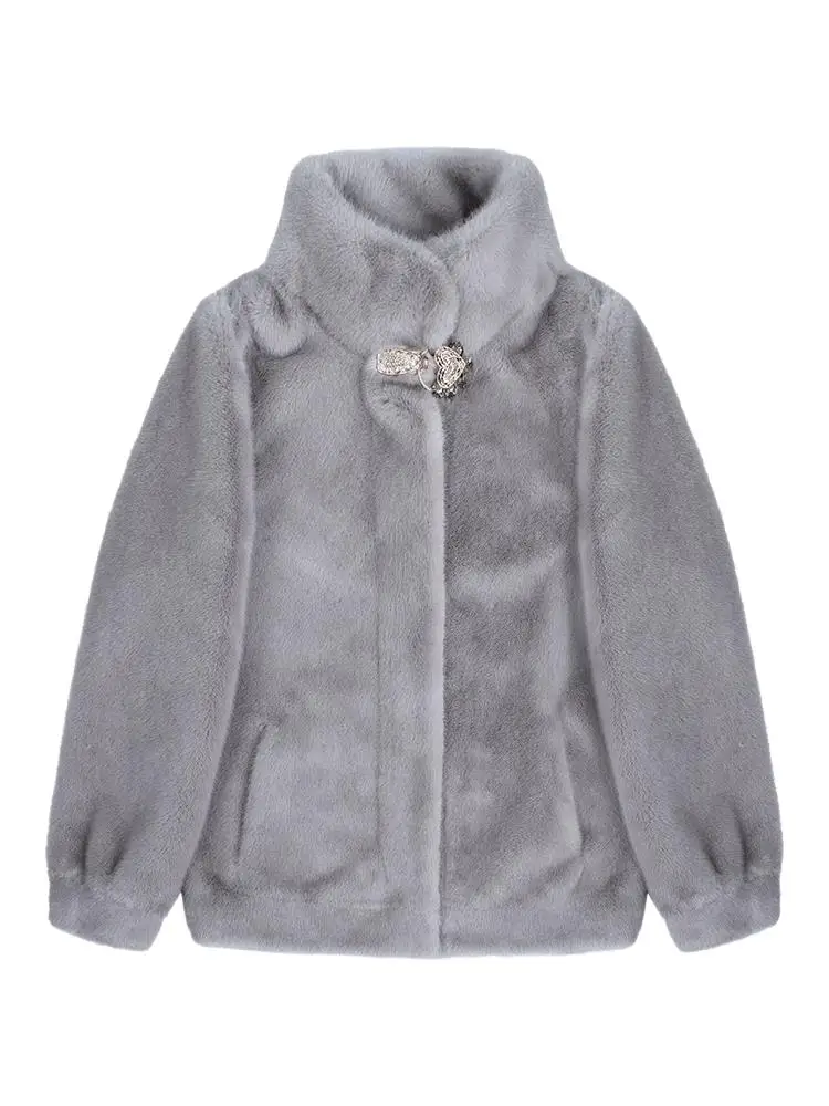 

2025 Women's Clothing Thickened Imitated Mink Fur Coat Winter New 1115