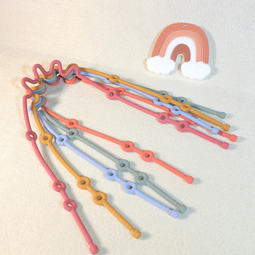 Pacifier Baby Pacifier Chain New Anti Fall Rope Stroller Accessory Dummy Nipples Holder Clips Silicone Nipple Holder