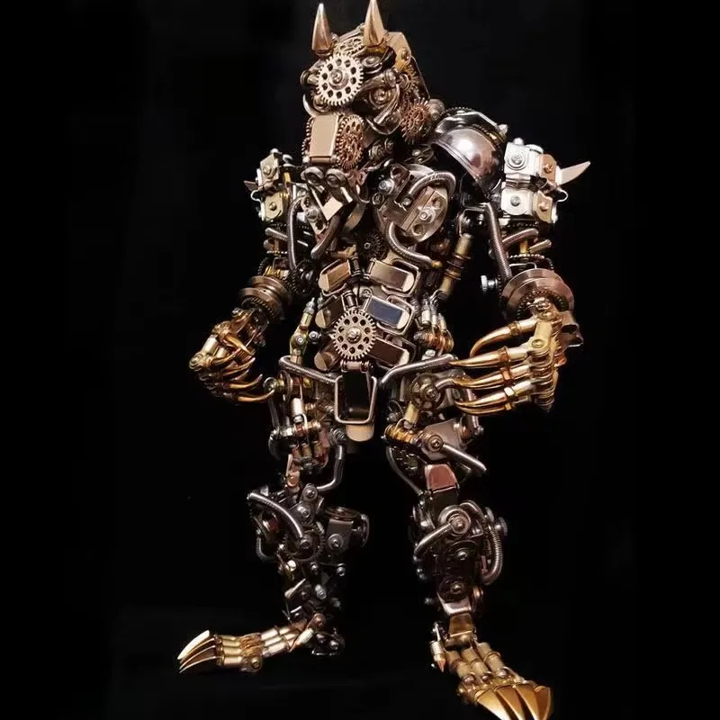 

Robot werewolf handmade 3d three-dimensional metal assembly model building blocks puzzle war wolf boy's day gift toy