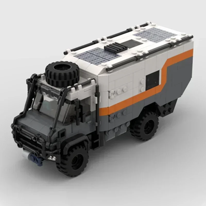 Modello di auto da città Moc Mattoni da costruzione Spedizione cittadina Camper Tecnologia auto Blocchi modulari Regali Giocattoli di Natale Set fai da te Assemblaggio