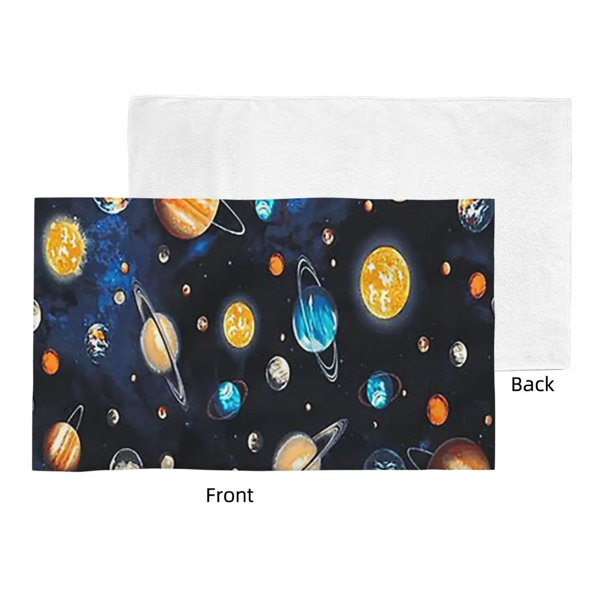 Custom Solar System Space Planets Universe Soft Face Towel Quick Dry Pool Bath Cotton Towels Breathable