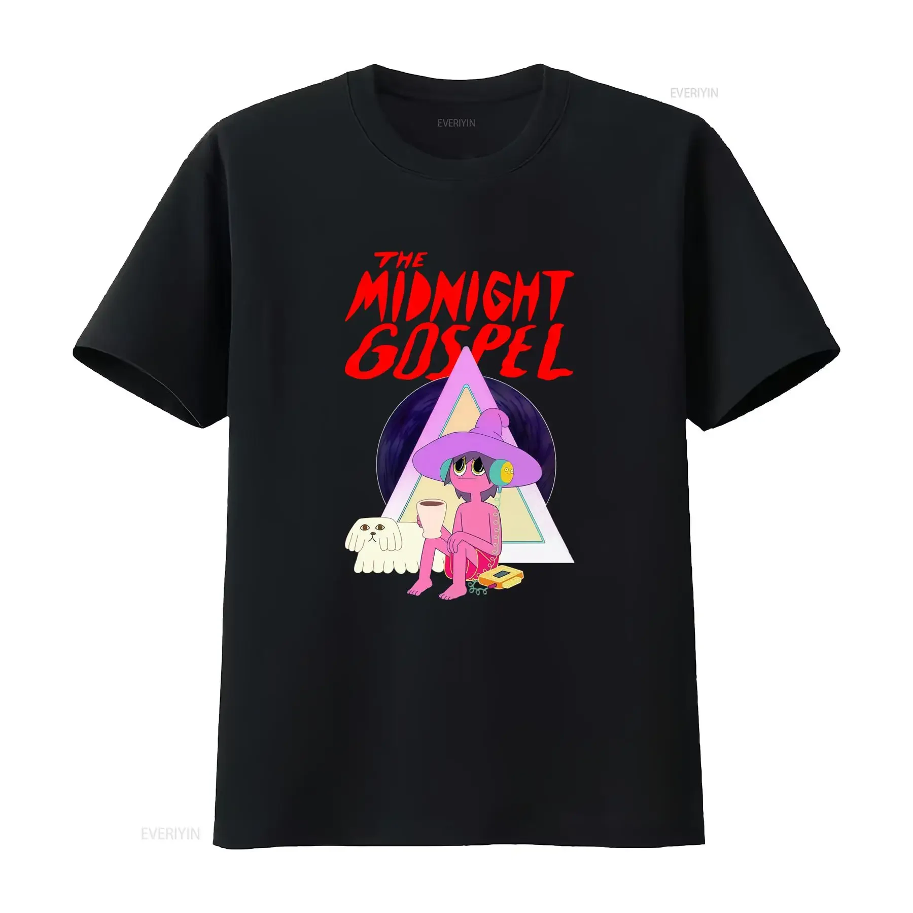 Trippy Cartoon The Midnight Gospel Print Casual Streetwear T Shirt vintage Washed Unisex streetwear Stretched Breathable Soft