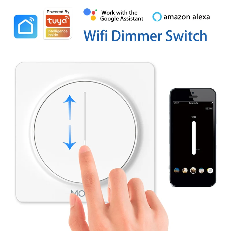 Tuya Smart Dimmer Switch WiFi ZigBee3.0 EU Touch Switch APP Wireless Control LED Light Brightness Voice Work with Alexa Google