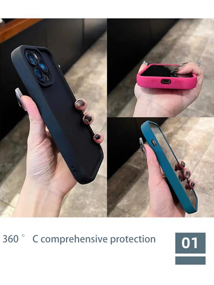 

Solid color Camera Lens Silicone Case For Xiaomi Redmi Note 13 Pro Plus 4G 5G Back Cover