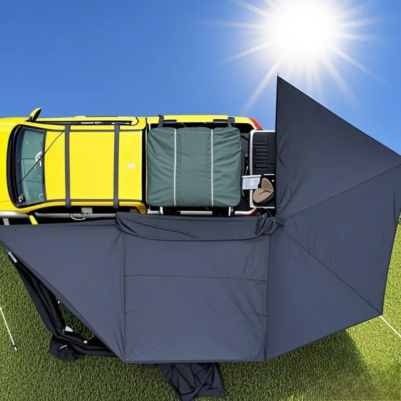 270-degree fan-shaped canopy, sunshade, car rainproof and sunproof side tent, side awning
