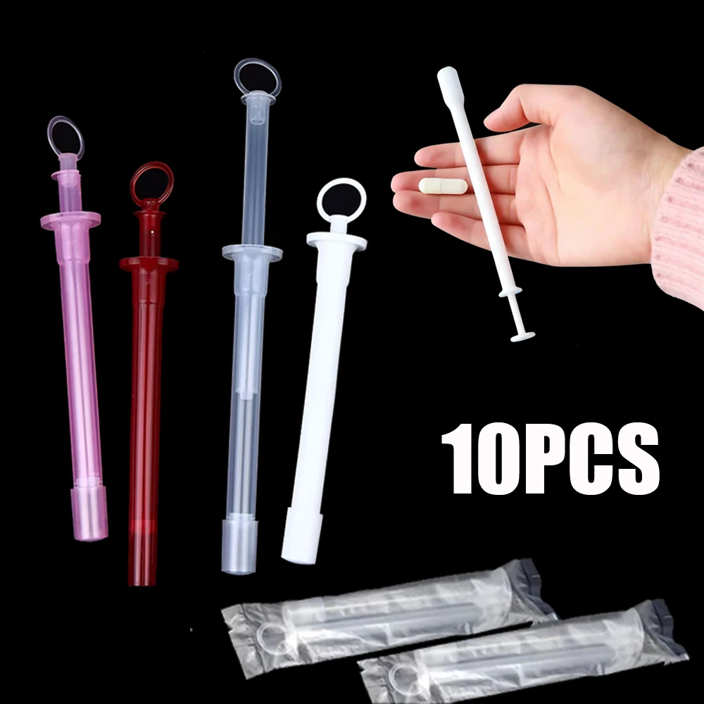 10Pcs/Set Multicolor Vagina Detox Suppositories Applicator Pusher Disposable Medical PP Capsule Applicators Available for Pills