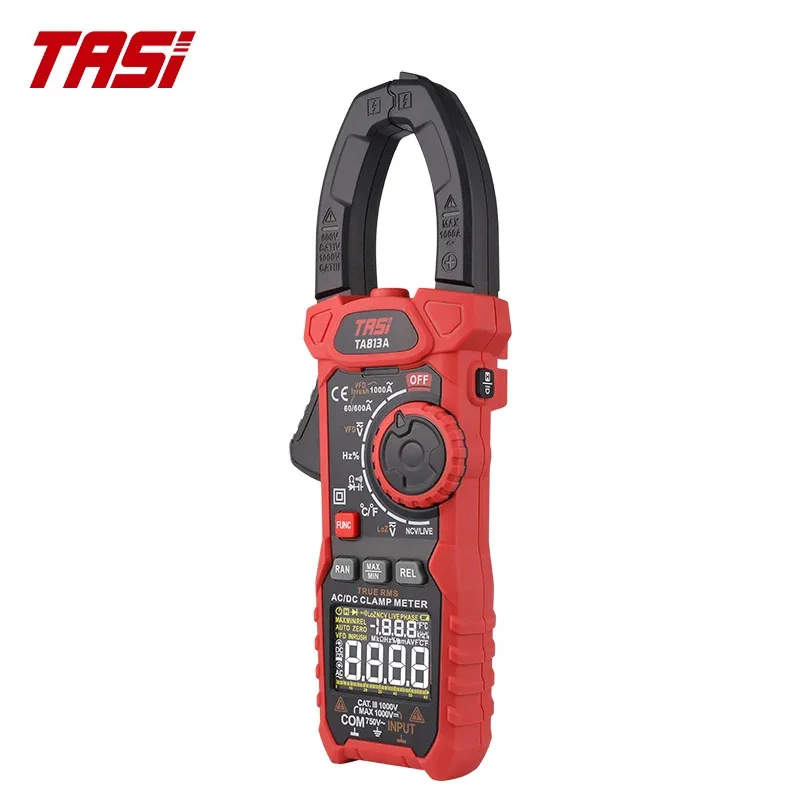

For Sea Shipping, CustomizedTASI TA813A+ High-precision Rechargeable 6000 Counts Auto Range Digital Clamp Meter Multimeter Easy