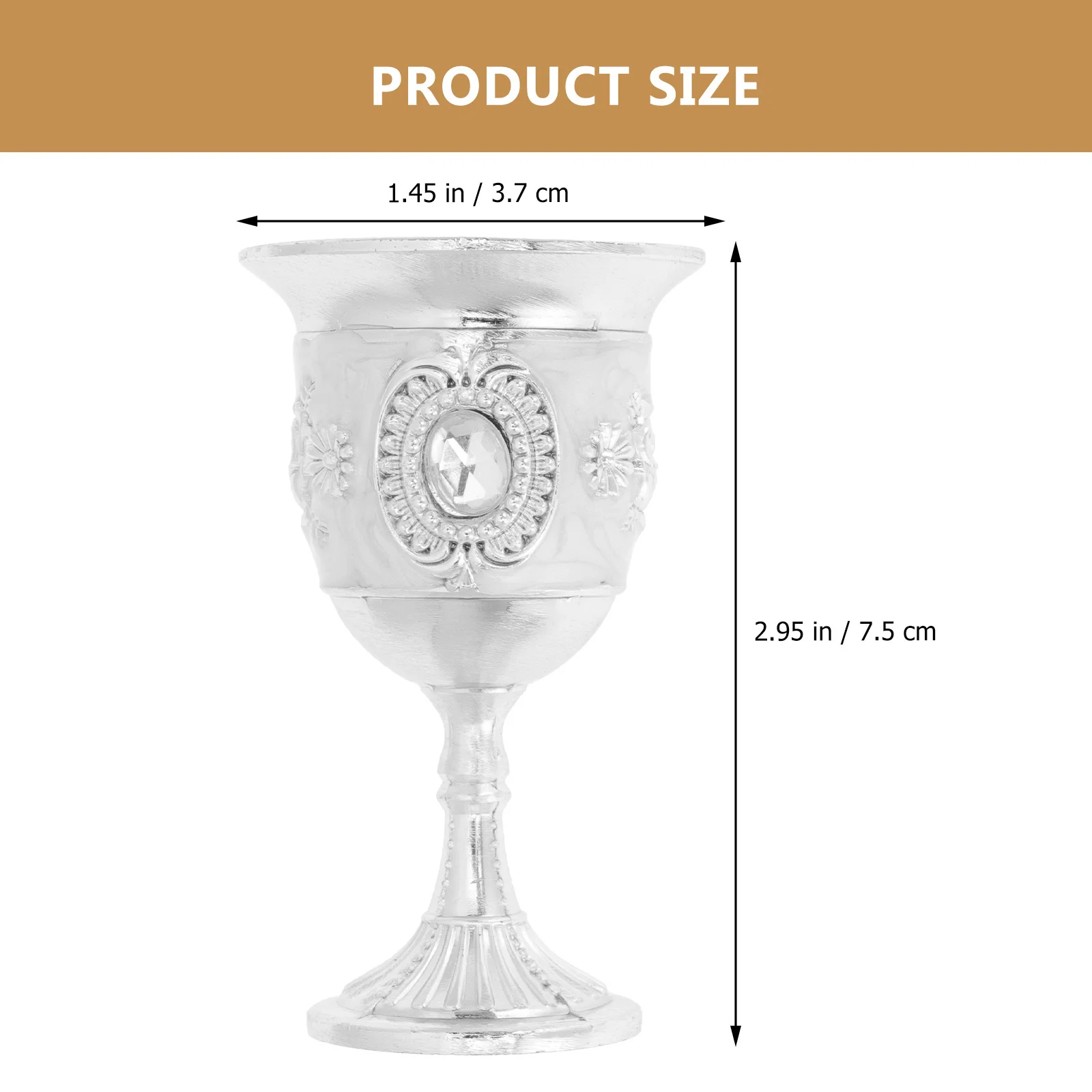 

2pcs Alloy Liquor Goblets Creative Flower Engraving Retro Style White Wine Cups For Party Ktv Family Events Vintage Metal Wine