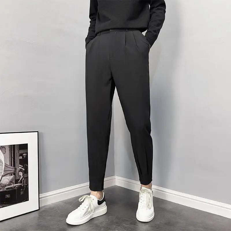 

Baggy Suit Trousers for Men Summer 2025 Thin Casual Up Korean Reviews Many Work Wear Vintage Fashion Classic Man Suits Pants