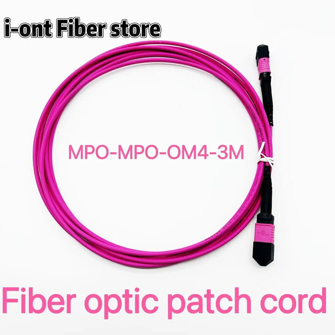 HIGH QUALITY MPO OM4 Multimode Fiber Patch Cord 12 Cores APC UPC Female to Female Type B Flat Angle 3m Optical Cable