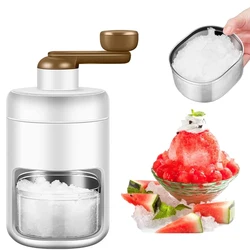 Manual Ice Shaver Household Small Ice Crusher Mini Shaved Ice Milkshake Machine Portable Hand-cranked Smoothie Machine