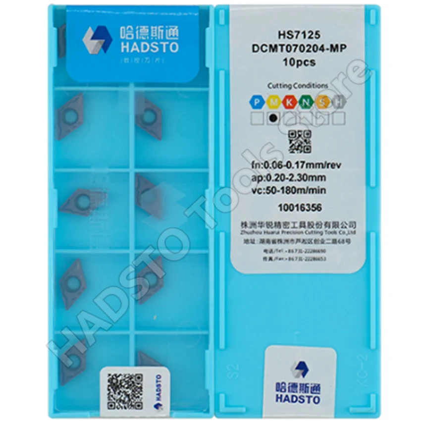 Imagem -04 - Carboneto do Cnc Insere Inserções de Giro Dcmt070204-mp Hs7125 Dcmt070208-mv Hs7125 Dcmt21.51 Dcmt21.52 Hadsto o