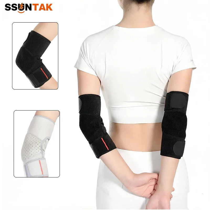 

SSUNTAK Adjustable Elbow Support Strap - Tennis & Golf Elbow Sleeve, Specialized Arm Brace for Men Women for joint pain relief