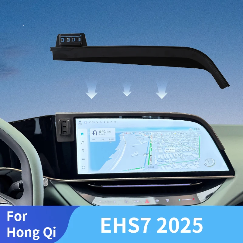 

Car Cell Phone Holder Clip For Hong Qi EHS7 Red Banner 2025 Car Mobile Phone Wireless Charging Mount Car interior Accessories