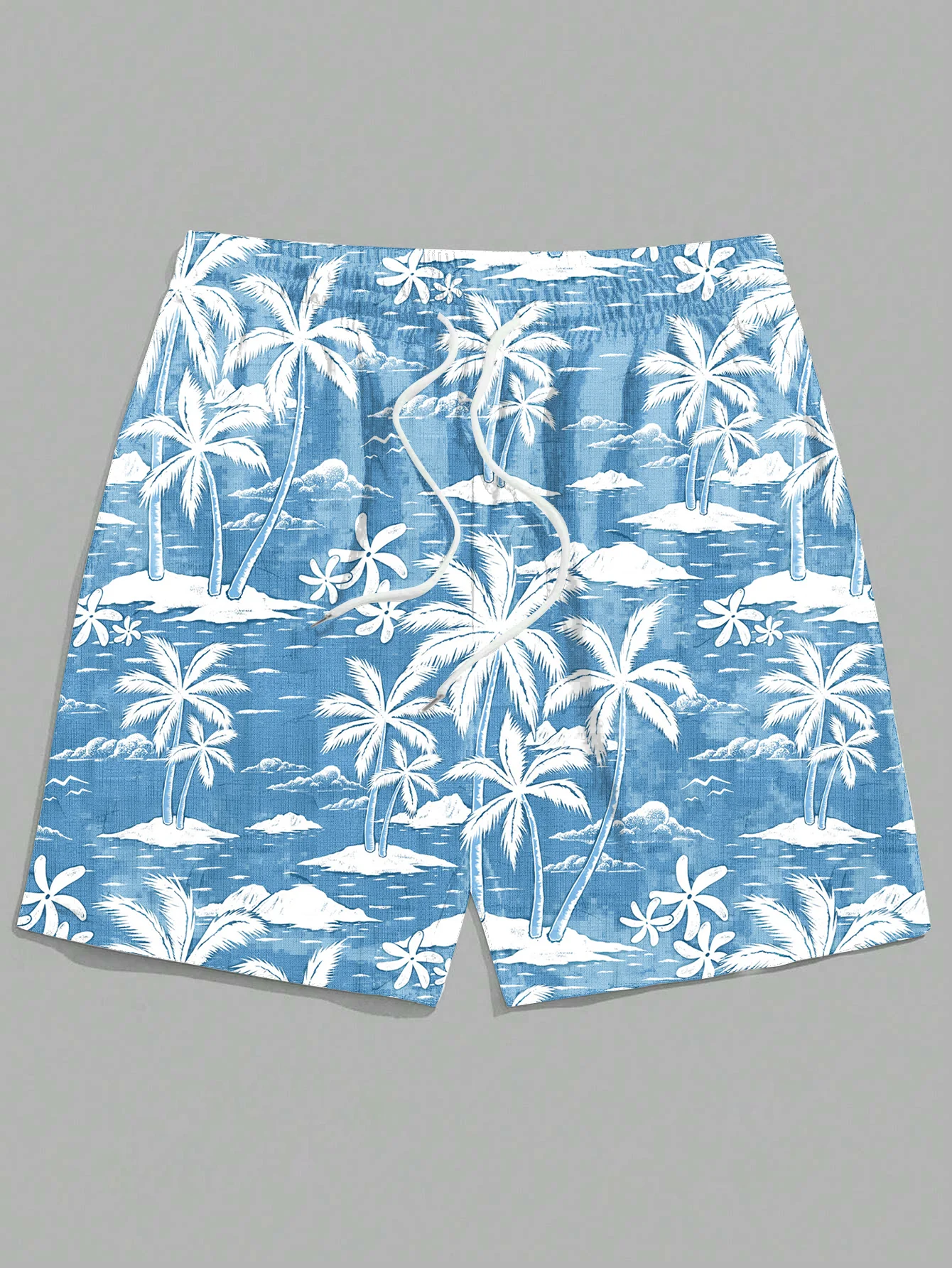 3D-Printed Men's Resort Shorts - Ultra-Vivid Tropical Paradise Prints With Palm Trees & Exotic Flowers