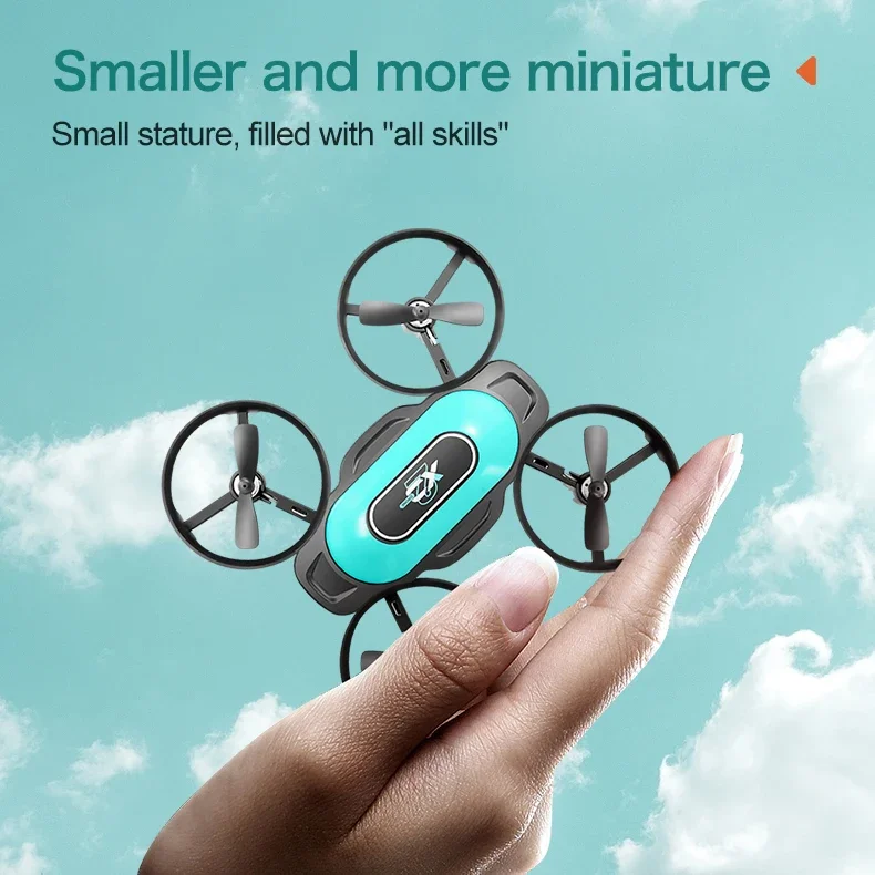 طائرة بدون طيار صغيرة RC 360 °   حيلة المتداول بنقرة واحدة الإقلاع والهبوط ألعاب هدايا ذكية ثابتة الارتفاع تحوم XD2