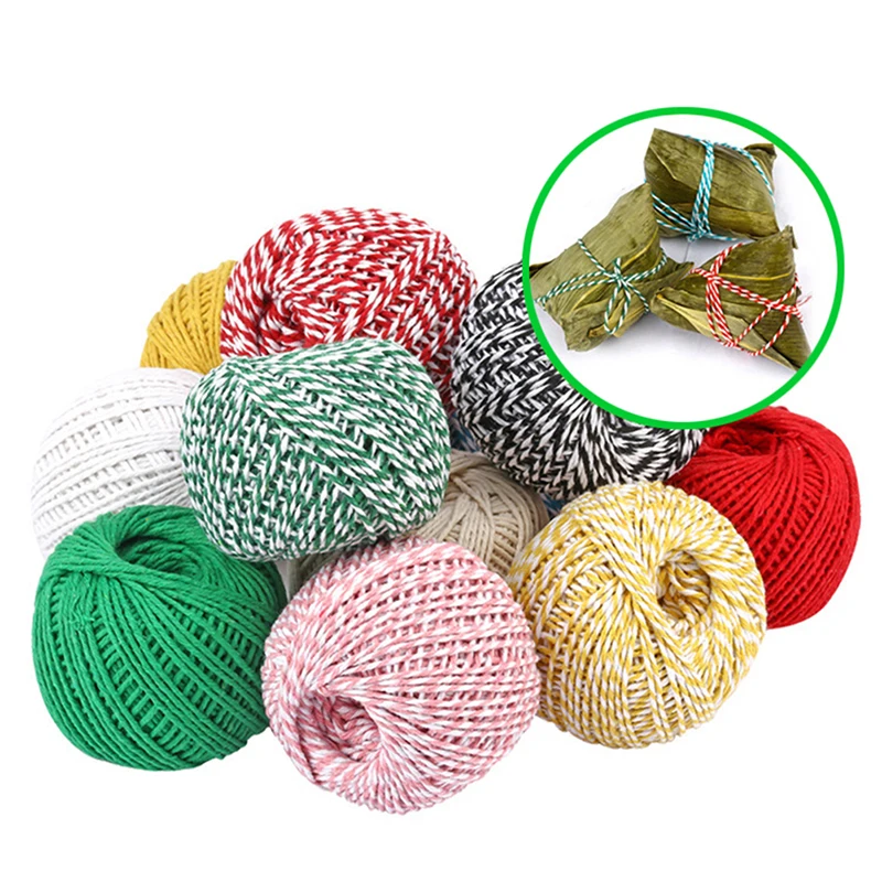 1Roll 70/75M Butcher's Cotton Twine Kitchen Meat Turkey Barbecue Strings Meat Sausage Tie Rope Cord Wrapping Zongzi Thread