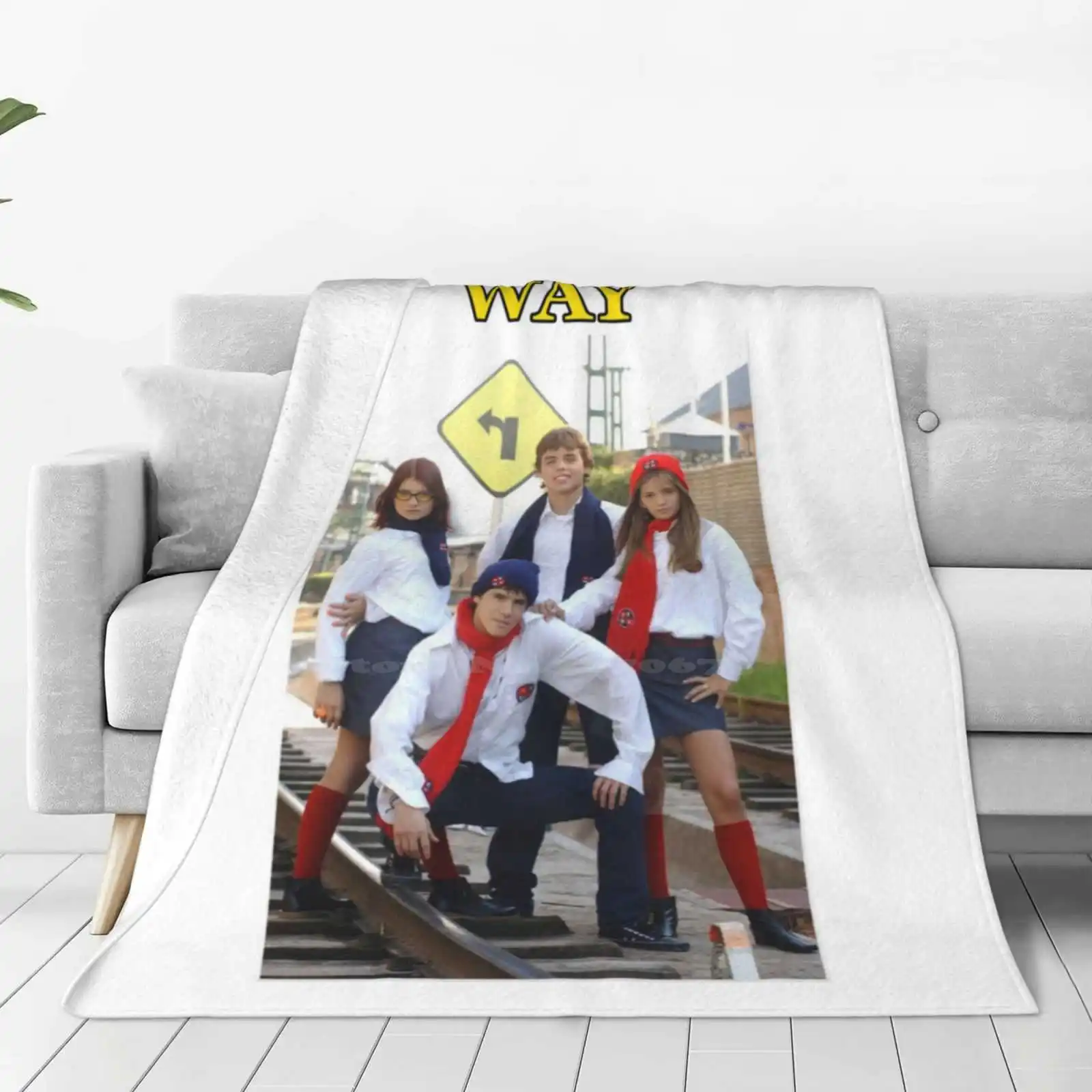 Erre Way New Selling Custom Print Flannel Soft Blanket Erreway Rebelde Band Music Argentina Cris Morena