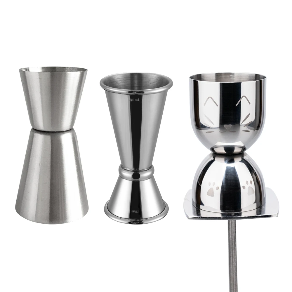

20/40ml Cocktail Bar Stainless Steel Jigger Double Spirit Measuring Cup For Home Bar Party Club Accessories Barware Tools home