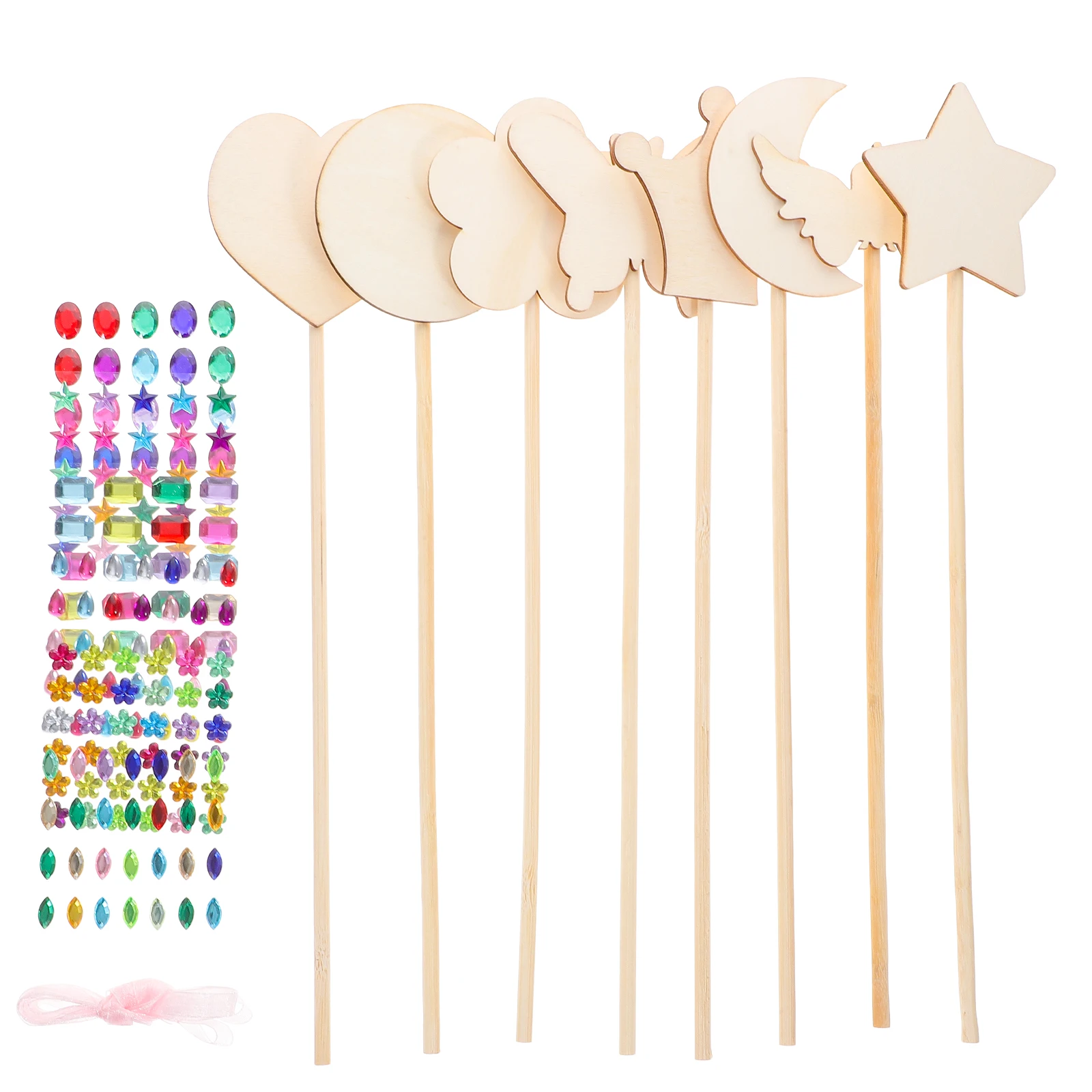 

1 Set Wooden Fairy Wands Unfinished Diy Craft Decorate Your Own Kids Party Costume Props Star Wand Sticks Cosplay