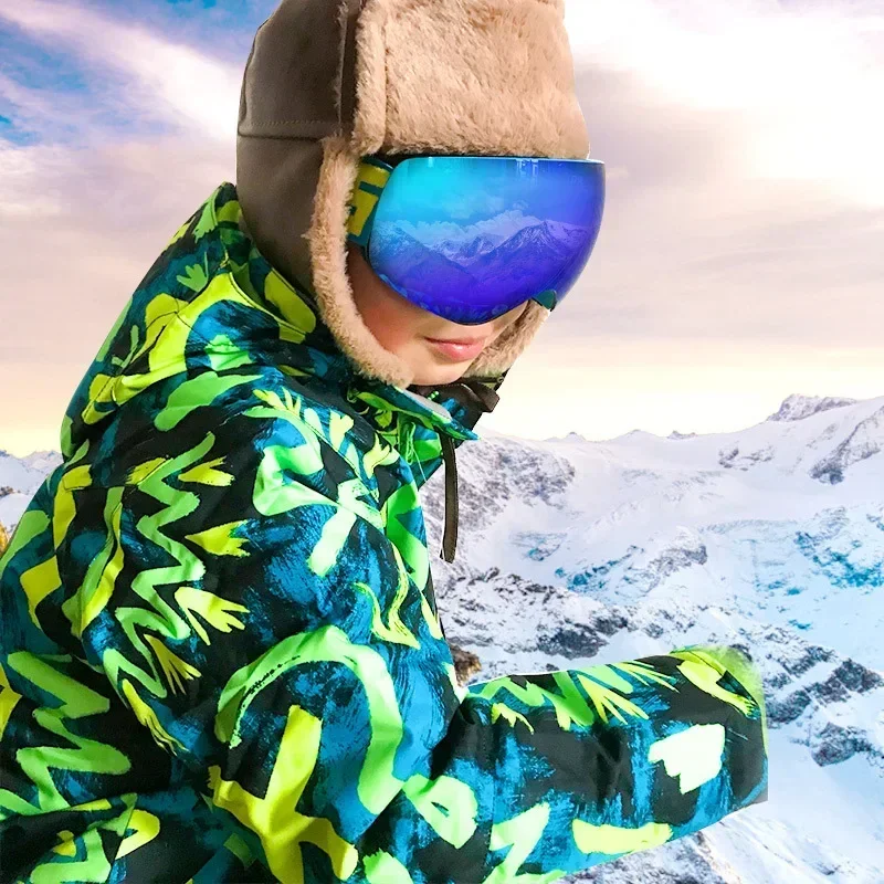 

Anti Fog Children Ski Glasses Sports Boy Motocross Glasses Winter Double Layer Girl Snow Goggles Mountain Kids Magnetic Eyewear