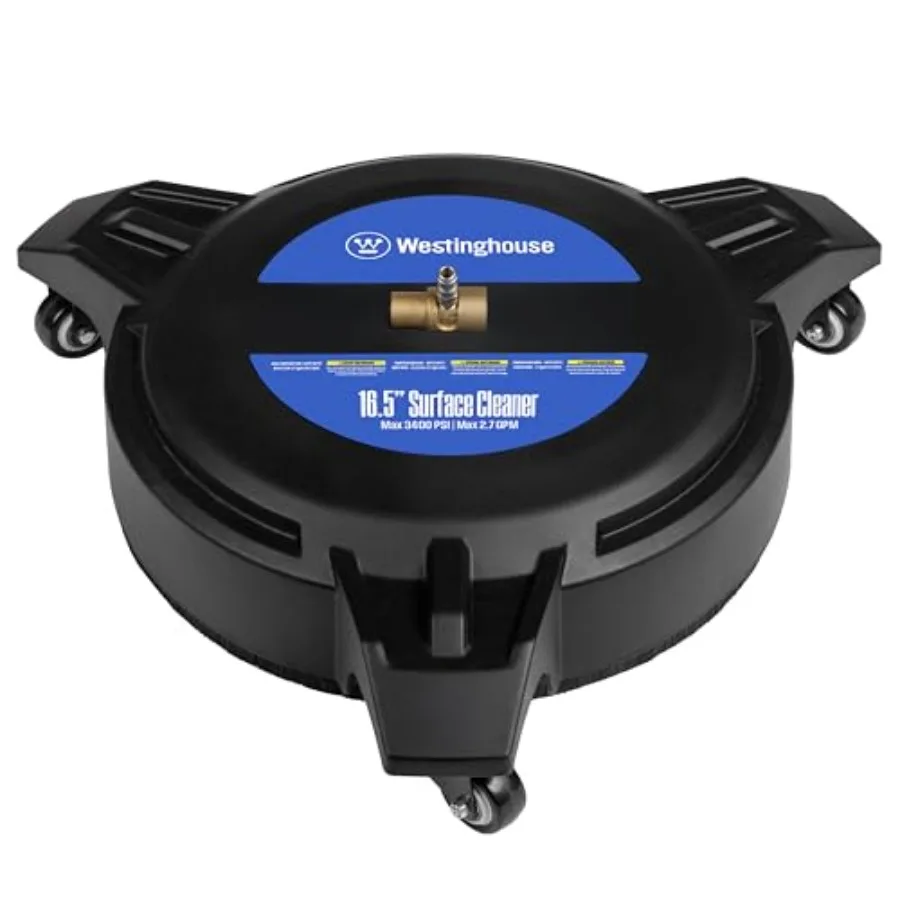 Universal 16.5" Pressure Washer Plastic Surface Cleaner Attachment - 3400 Max PSI 1/4" Connector - for Gas and Electric Pressur