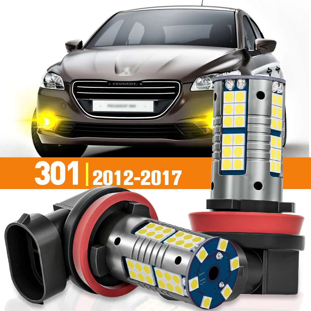 

2pcs LED Fog Light For Peugeot 301 2012 2013 2014 2015 2016 2017 Accessories Canbus Lamp