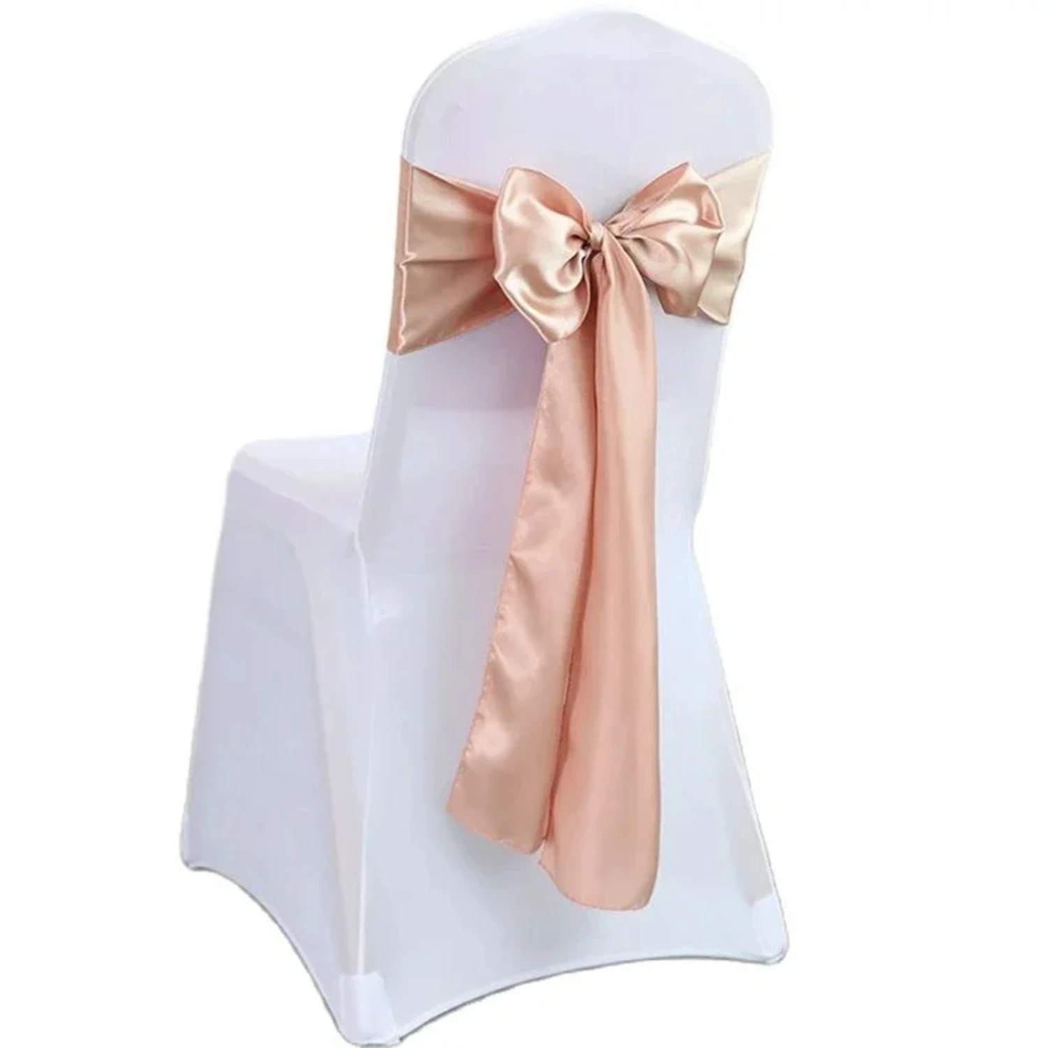 

Wholesale10pcs Satin Chair Sashes Chair Decorative Bow Designed Wedding Reception Party Hotel Decoration Banquet Supplies