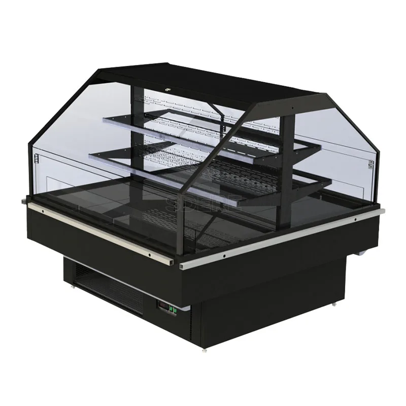 Customized Supermarket Plug and Play Move Refrigerator Promotion Chiller Display Cabinet Island Freezer