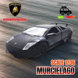 Lamborghini Murcielago Pullback Car Model Toy Replica 1:36 Scale Diecast Miniature Art Kid Boy Traffic Vehicle Figure Gift