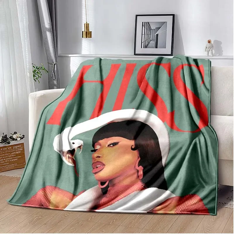 Megan-Thee-Stallion HISS Blanket,Sofa Bde Car Living Room Bedroom Blankets,Decke,frazad,coperta