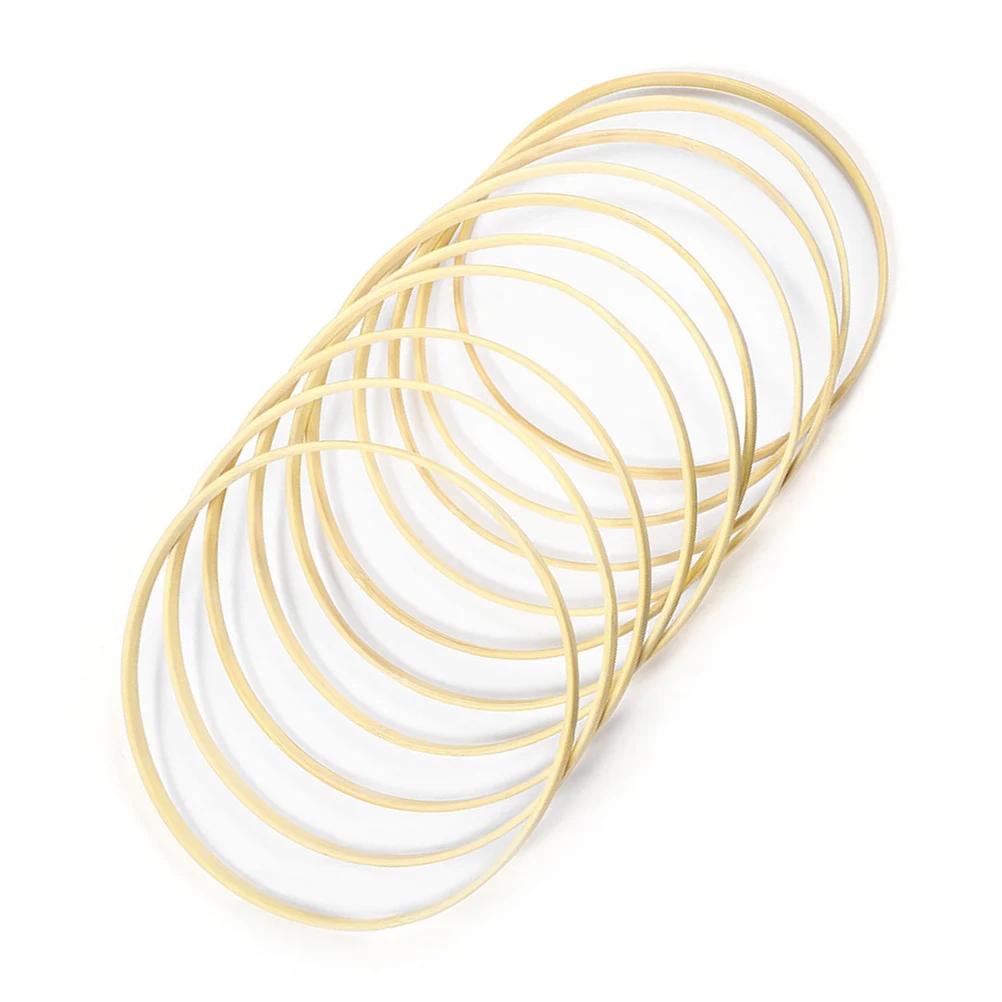 

13 Pcs Bamboo Wedding Decoration Dreamcatcher Accessories for Handcraft Ring DIY Frame Round Fan Project