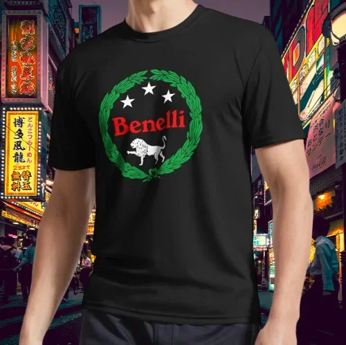 New T Shirt Benelli Motorcycles Classic Logo Men'S Black Size S To 5Xl