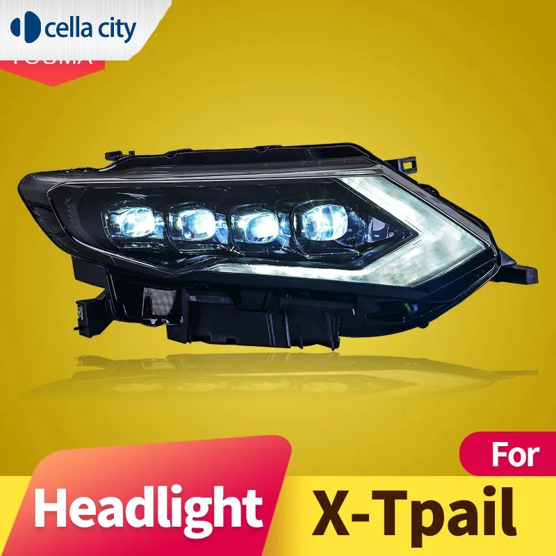 

Car Styling Head Lamp for Nissan X-trail Headlights 2017-2020 Rouge LED Headlight DRL All LED Low Beam High Beam Accessories