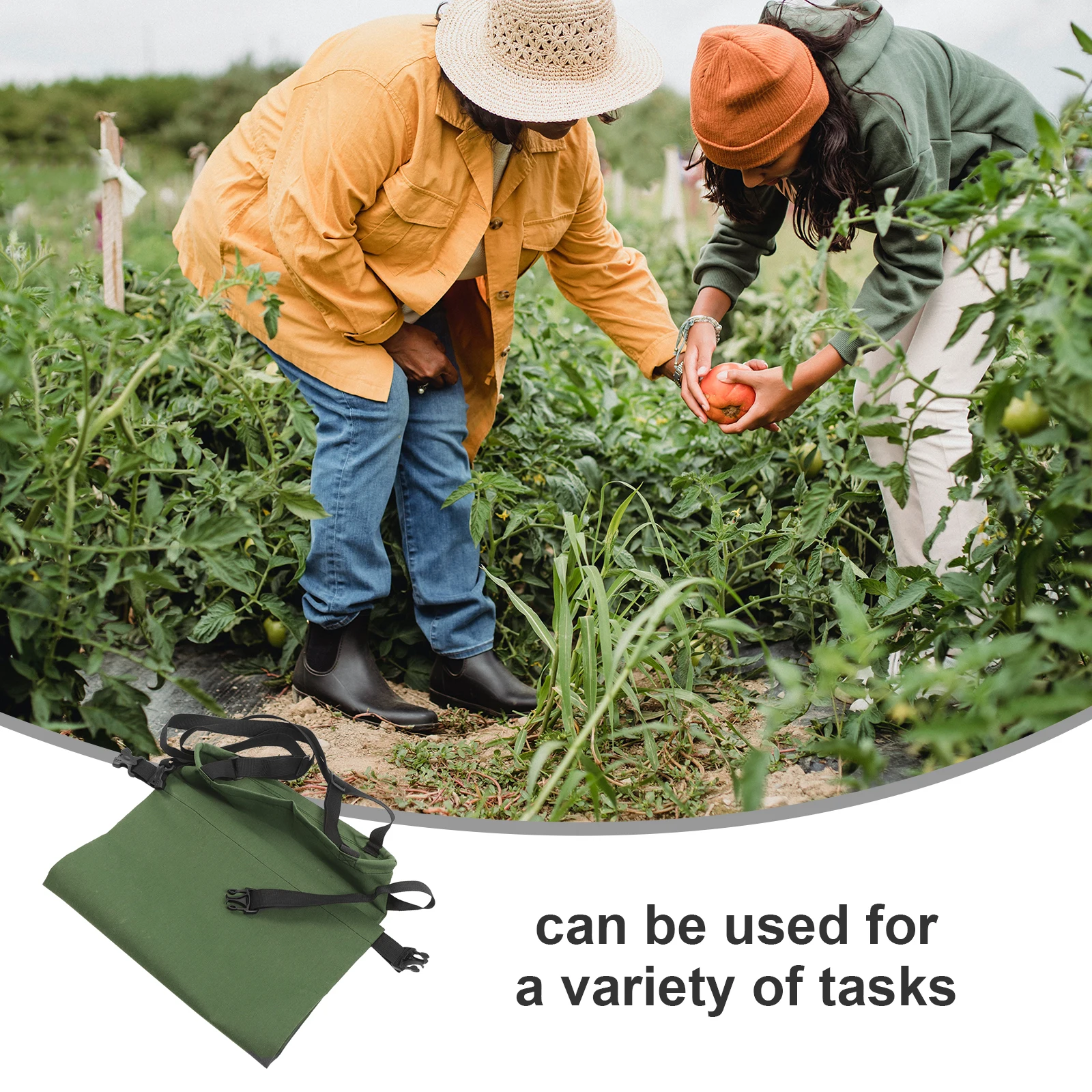 

Orchard Apron Canvas Adjustable Waist Strap Garden Harvest Fruit Vegetable Picking Bag Practical Durable Storage Pouch