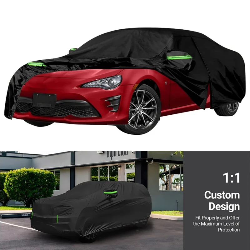 

210T Outdoor Waterproof Car Covers For 2013-2025 Subaru BRZ/Toyota 86, All-Weather Windproof with Zipper Windproof Heavy Duty