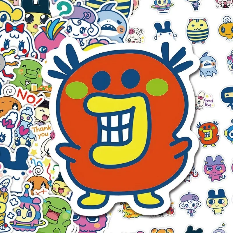 Picture 3: New Bandai Tamagotchi Mametchi Fun Graffiti Sticker High Color Value Creative Decorative Bicycle Notebook Phone Case DIY Sticker