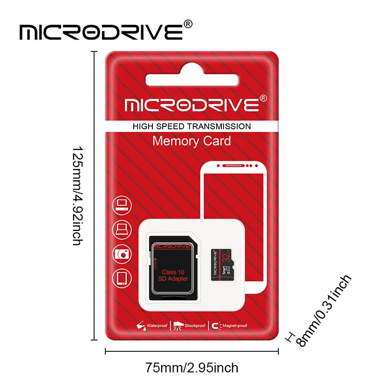 Micro TF/SD Card 256GB 128GB 64GB 32GB 16GB 8GB Memory Card A1 Class 10 UHS-1 TF Flash Card for Samrtphone/PC