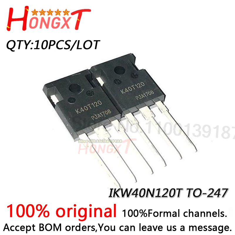 

10PCS 100% NEW IKW40N120T K40T120 TO-247 IGBT pipe welder 40A1200V