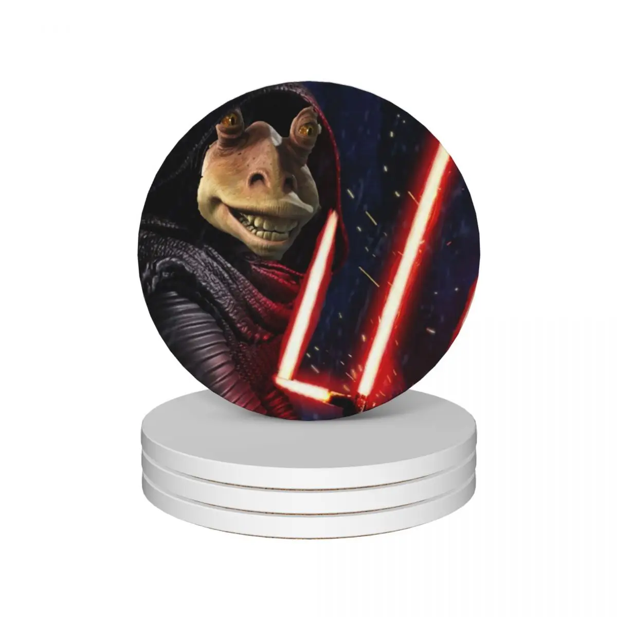 

Darth Jar Jar Ceramic Coasters (Set of 4) set for drinks ceramic set slate cup set Coasters