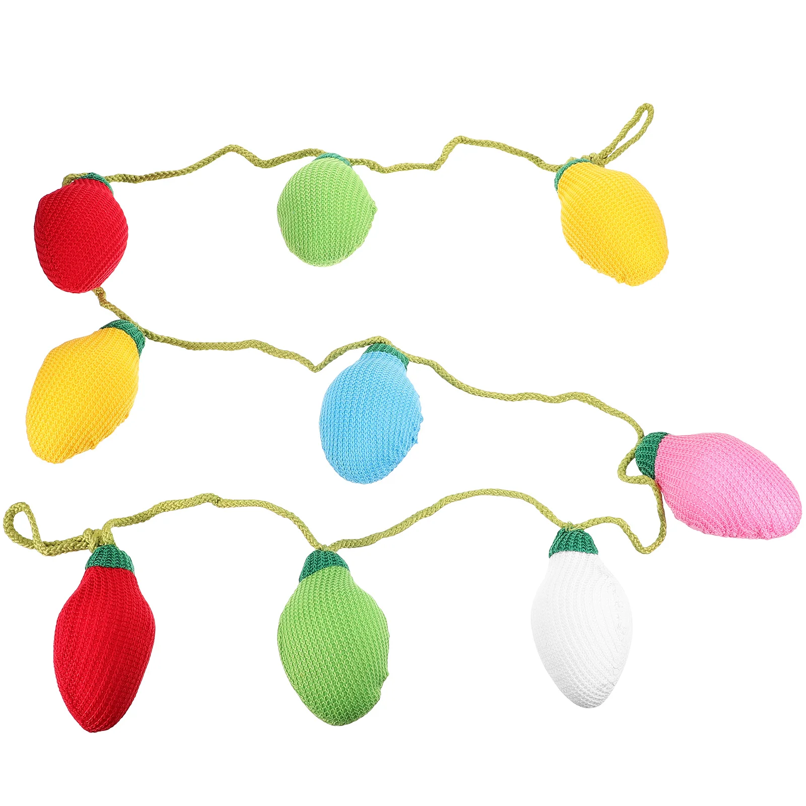 Colorful Christmas Garland Rainbow Felt Banner Lantern Decoration Halloween Decorations Scene Layout Xmas Pendant Pom