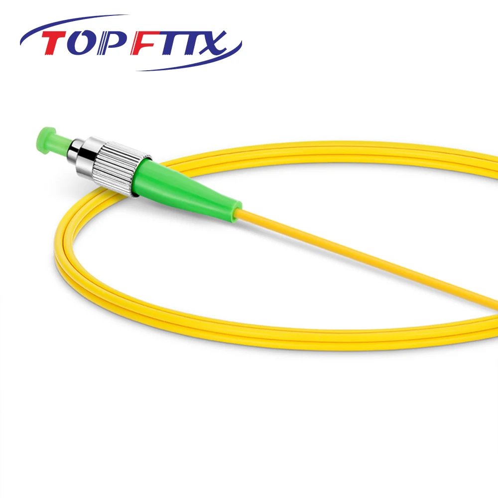 TOPFTTX 0.5/1/2/3/5 متر FC/APC-FC/APC وضع واحد G657A1 البسيط 2.0 مللي متر ضيق عازلة الألياف البصرية التصحيح الحبل الأصفر LSZH سترة