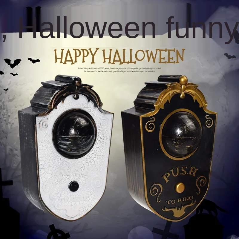 Halloween one-eyed doorbell decoration ghost festival toy bar glowing horror sound pendant tricky